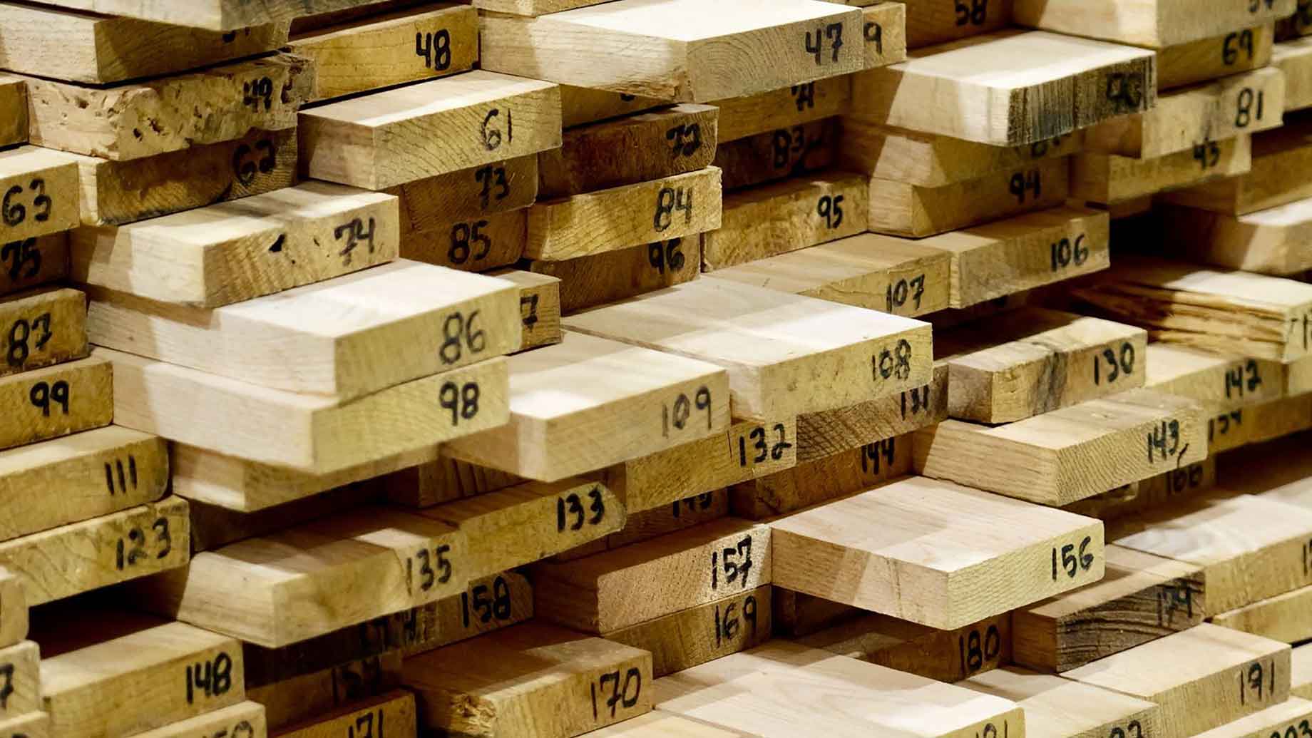 Wood at warehouse